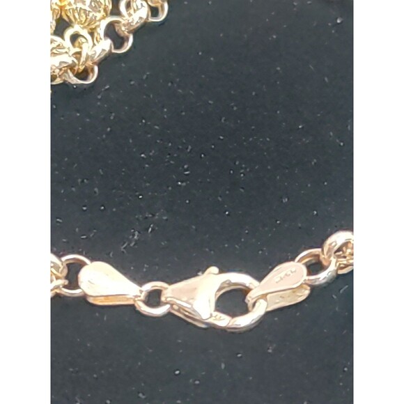 14 K Milor Italy Gold & Turquoise Bracelet Size 7 Vintage Estate - Picture 4 of 5